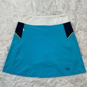 Cutter And Buck Drytec 50 Tennis Skirt Skort Size Small Blue Built In Shorts Poc